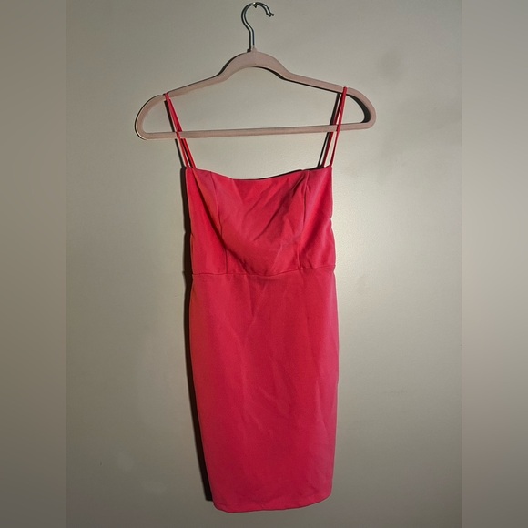 HELLO MOLLY Hot Pink Open Back Mini Bodycon Dress - Picture 1 of 3